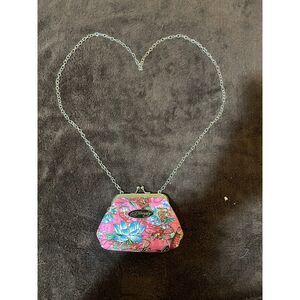 Ed Hardy Vintage Y2K Pink Whimsygoth Mini Crossbody Grunge Chain Bag Coin Purse